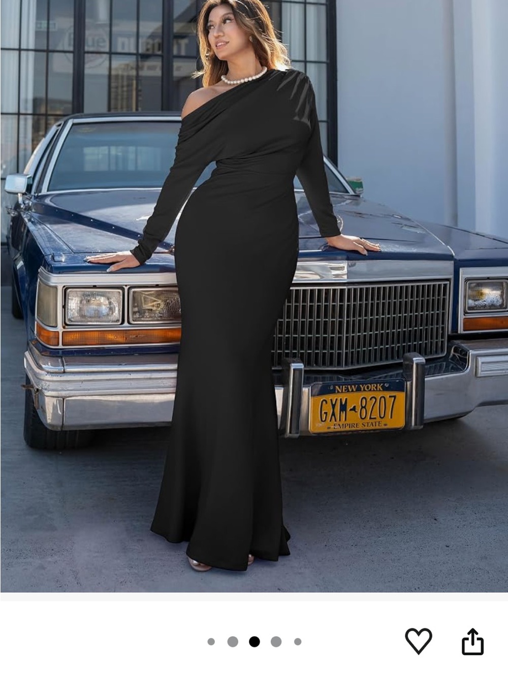 Amazon Women's Black Maxi Dress Off the shoulder